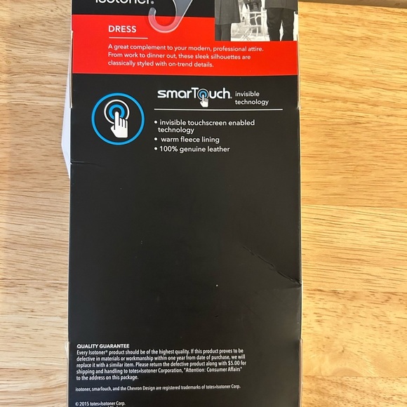 New in Box Isotoner Women's SmartTouch Dress Gloves - Red - Picture 2 of 4